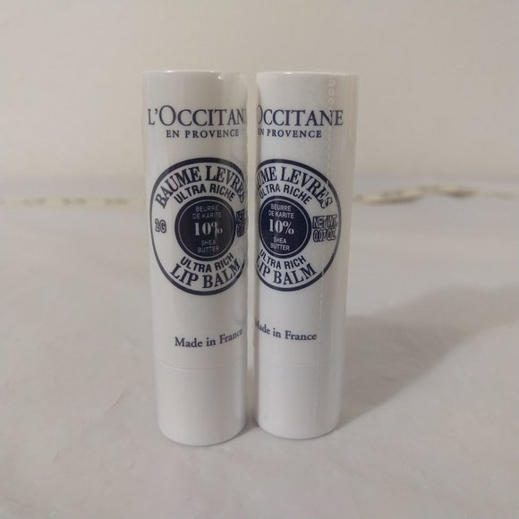 L'occitane SHEA BUTTER ULTRA RICH LIP BALM 0.07oz/2g X 2 New Sealed - Picture 2 of 5